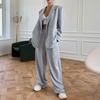 Women's Suits 2 Piece Set Oversized Blazer Jacket And Wide Leg Dressy Pants Casual Business Set Formal Office Work Outfits