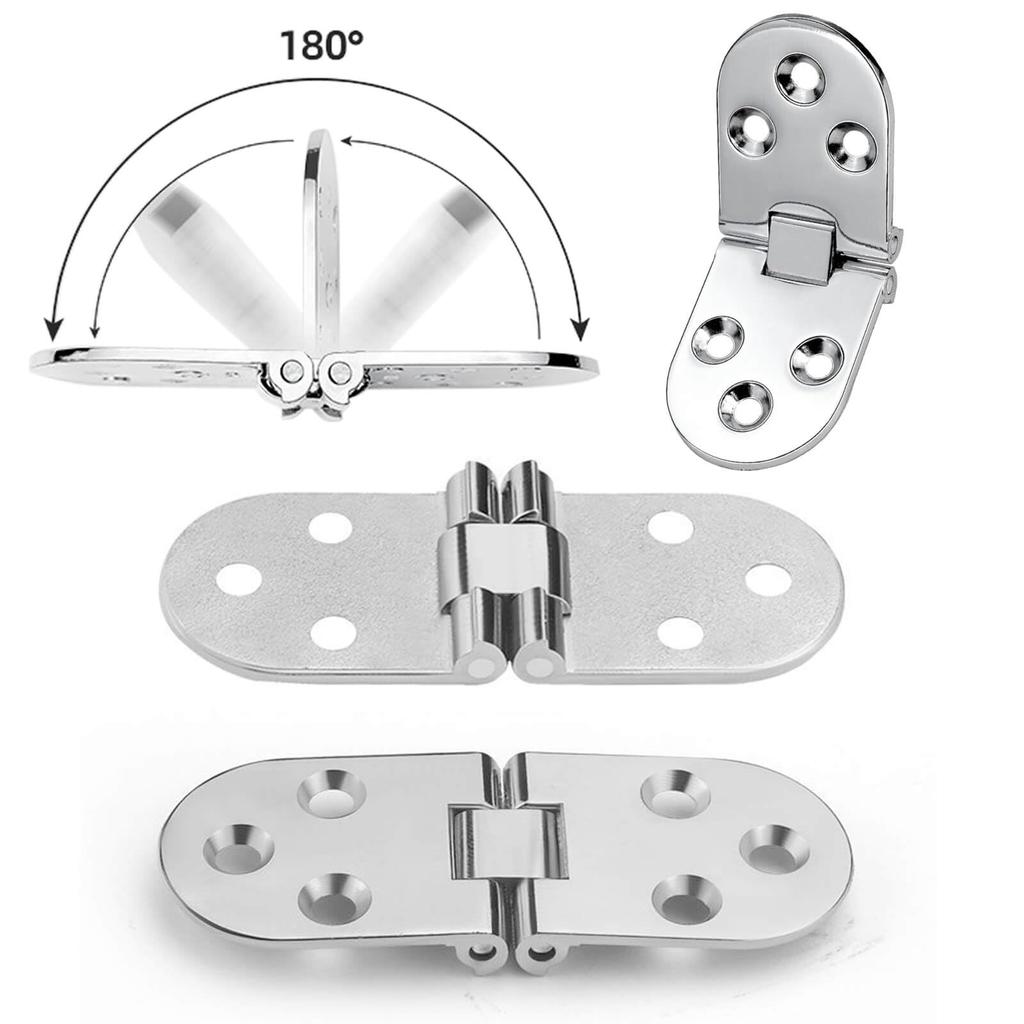 Scharniere, Tischscharniere, Türscharniere, Klappbar, 180°, Set mit 4 Stück, Schrauben enthalten, Abriebfest,