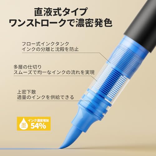 ENMY 60-Color Set of Direct-Ink Acrylic Markers, Water-Based, Brush Pens for Art, Manga, Fabric, Knitting, Canvas, Glass, Wood, and Textiles