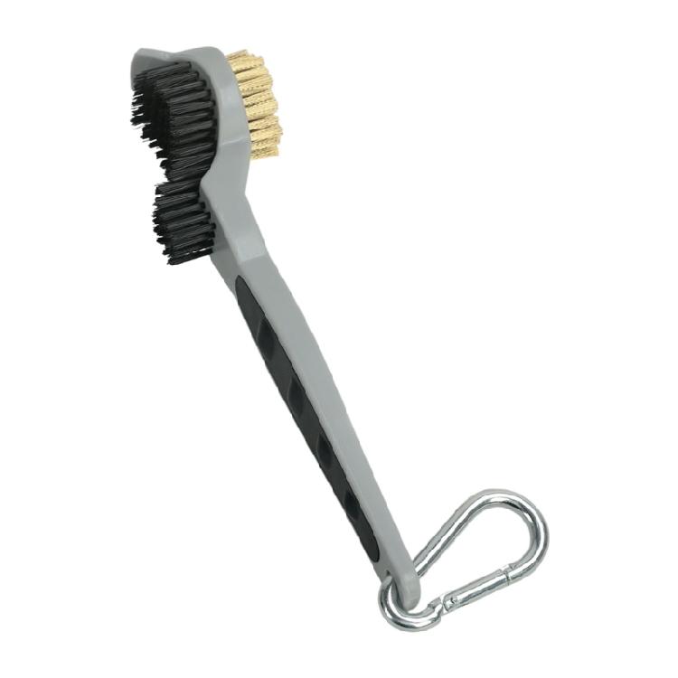 

Portable Golf Club Head Scrubber Brush Cleaner Double Sided Golf Cleaning Brush with Hook for Golfers Easy to Use 1