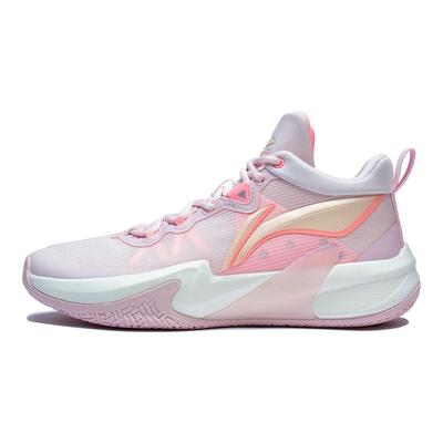 Scarpe da Basket Basse Leggere in Pelle Sintetica Ammortizzanti Antiscivolo Resistenti da Uomo Sneakers Rosa ABAS041-2