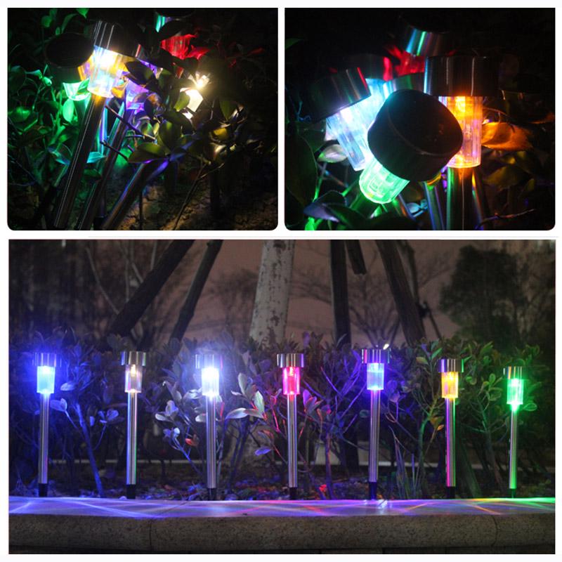 Outdoor Solar Light Garden Yard Led Light Landscape Path Lights Steel Stainless