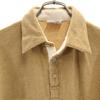 SATURDAY'S 80s Vintage Short Sleeve Pile Ground Polo Shirt L Brown Women Used
