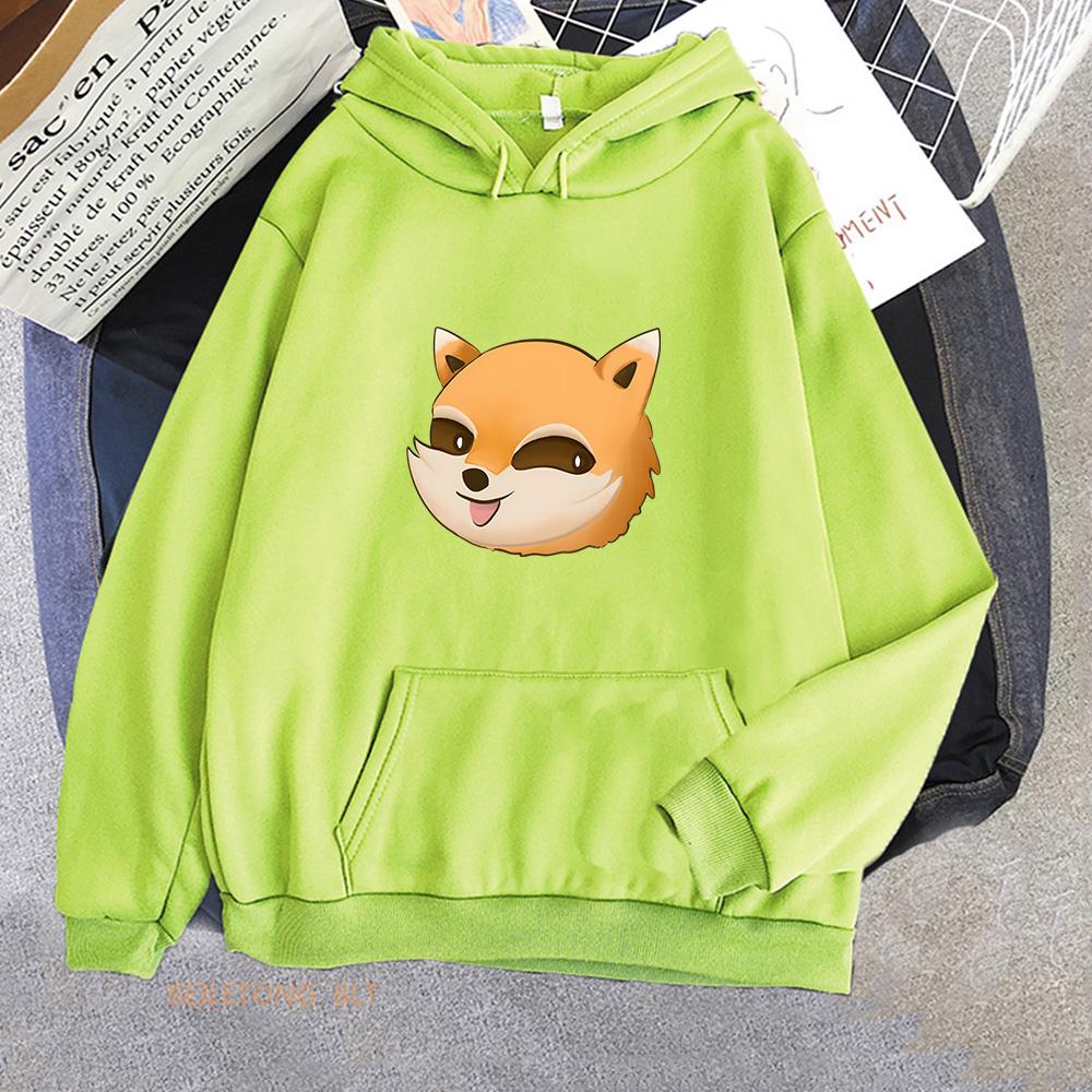 Project Zomboid Spiffo Raccoon Hoodies Cartoon Women/Men Hooded Sweatshirts Long Sleeve Kawaii Printing Pullovers Casual Female