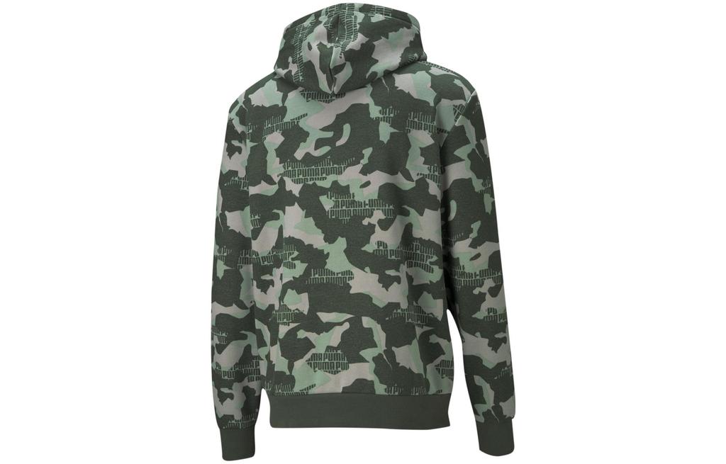 PUMA Sweatshirts Men's Army Green Hooded Moderate Regular 587668-64