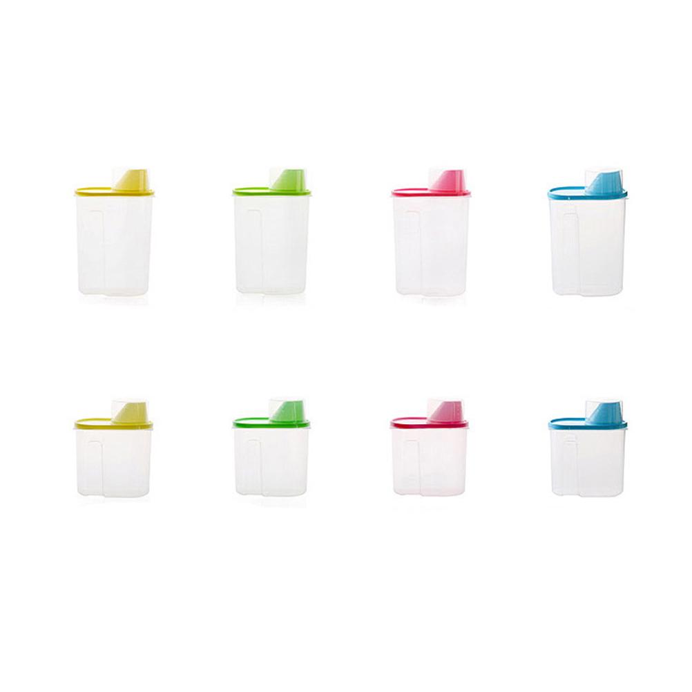 Food Storage Containers Airtight Clear Plastic Grains Container For Cereal Rice Beans Nuts Flour Sugar Coffee Tea Kitchen