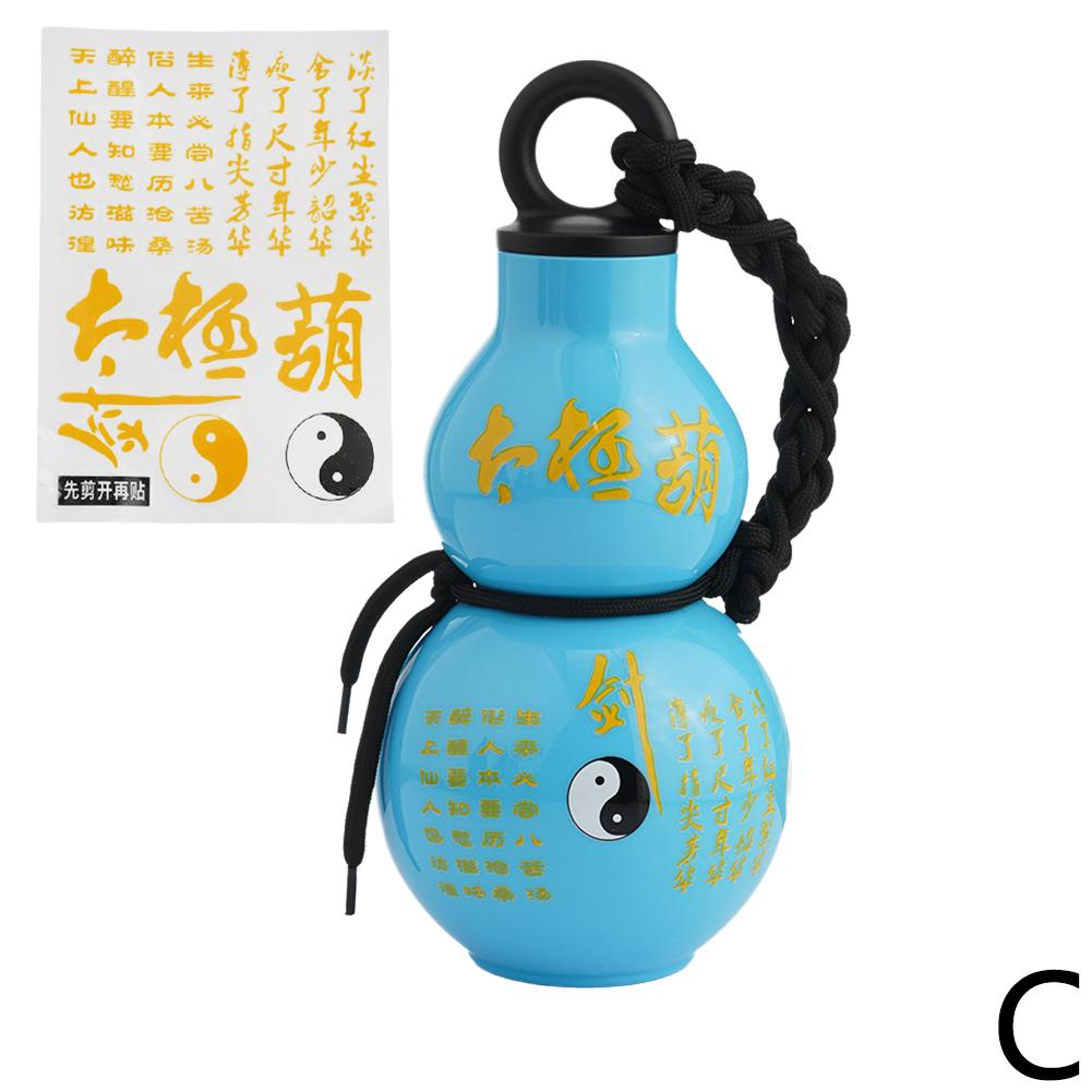 800ml Gourd Water Cup Food-grade Plastic New Creative Portable Outdoor Sports Kettle with a Sticker Game Role-Playing Decoration