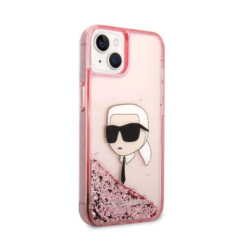Karl Lagerfeld Liquid Glitter Nft Karl's Head - Etui Iphone 14 Plus (Różowy)