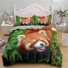 Kids Cute Animals Bedding Set Twin King For Boys Girls Teens 3D Panda Print Duvet Cover Microfiber Comforter Cover Bedroom Decor