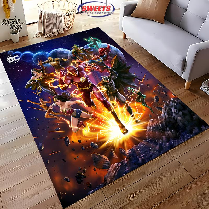 Justice League Carpet New Release! Anti-slip Sound Insulation, Rug for Living Room Bedroom Bedside and Office Areas, Durable Mat