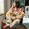 Pure cotton pajamas women's spring and autumn long-sleeved winter large-size pajamas, summer women's suits, loungewear can be worn outside