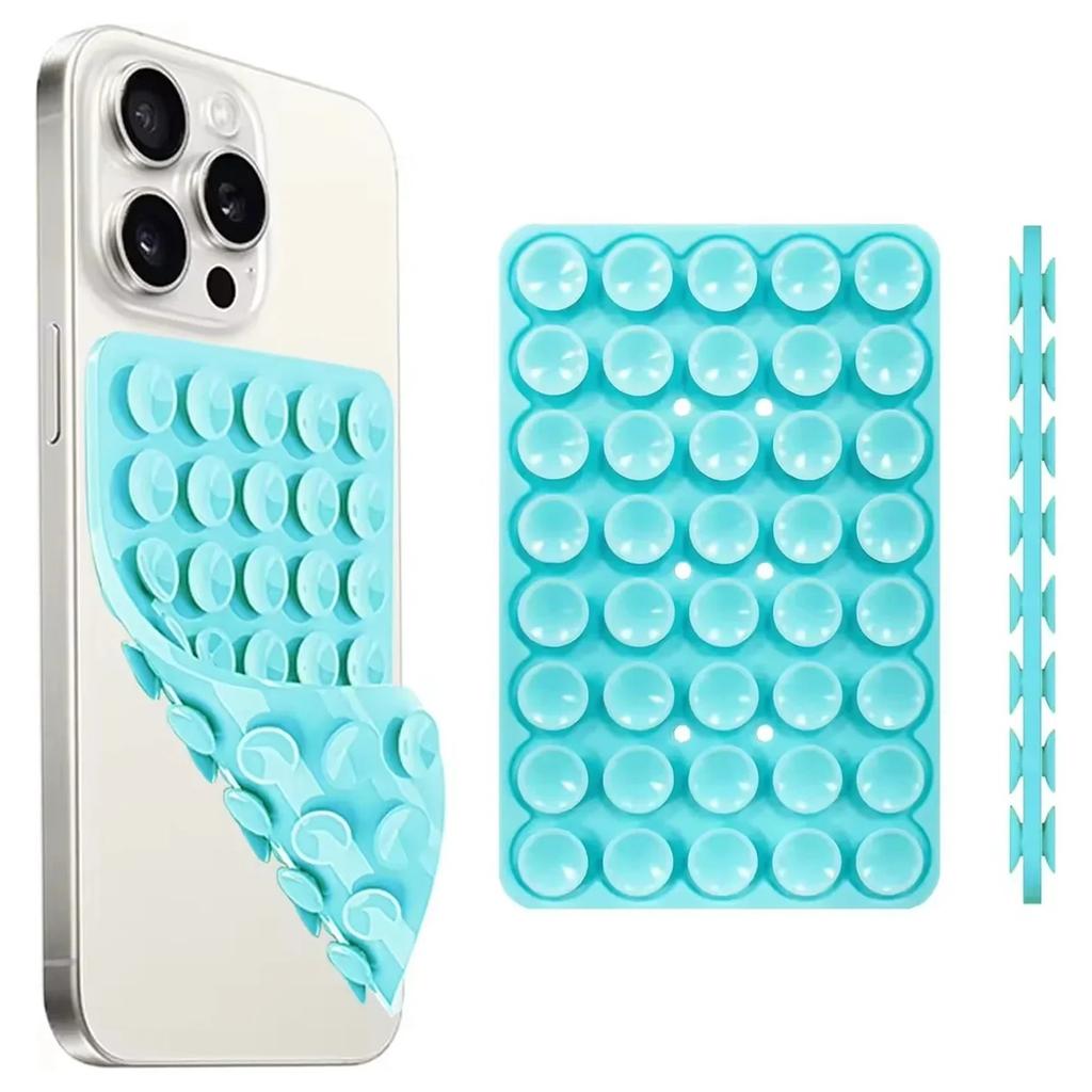 Silicone Suction Cup Phone Case Holder Double-Sided Hands Free Strong Grip Holder For Phone Selfies And Videos