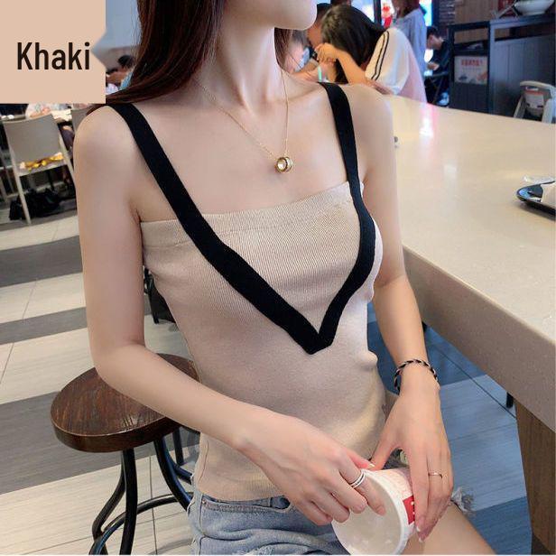 

Versatile Knit Camisole Vest for Women - Perfect for Spring & Autumn S [Recommended 75-90 pounds] хакі