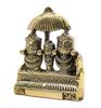 Pure Brass Jagannath Balram & Subhadra Maa Idol, Golden, Sculpture - 5.25 Inch