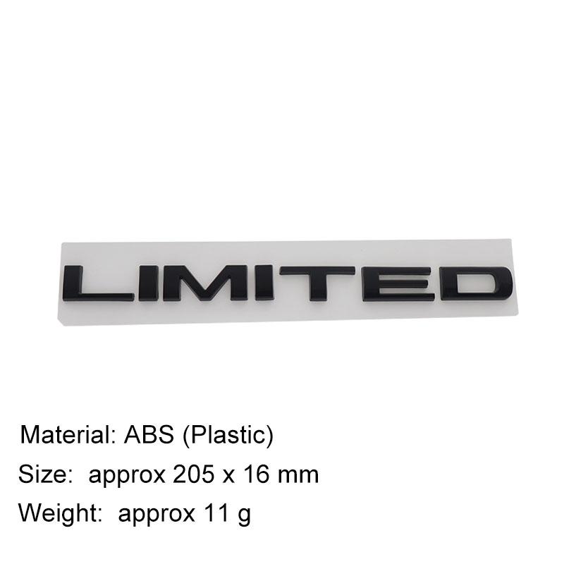 

3D Premium ABS LIMITED Letters Sticker Tail Bumper Badge Auto Rear Trunk Emblem Accessories Exterior Decoration cu-black