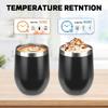 12oz Wine Tumbler with Lid, Stainless Steel Travel Mugs Stemless Double Wall Insulated Coffee Cup, Insulated Wine Glasses Travel