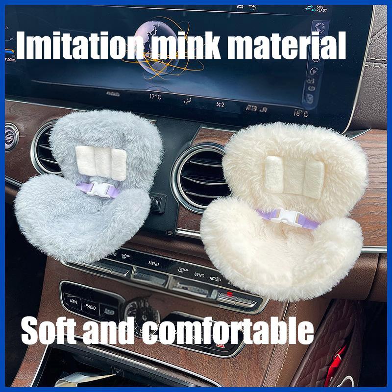 Doll Car Seat For 15/17Cm Dolls With Air Vent Clip And Desktop Stand Cute And Functional Car Ornament For Blind Box Doll Fans