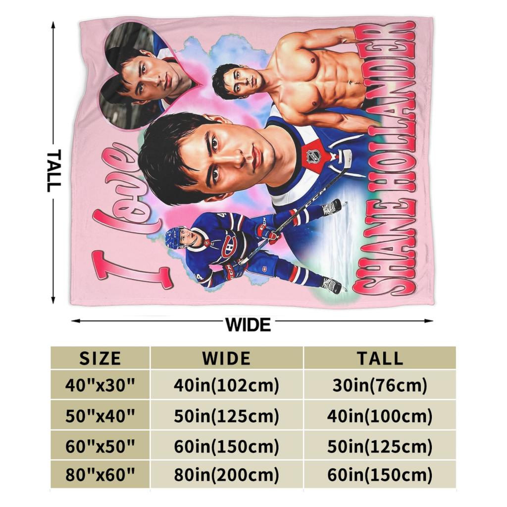 Heated Rivalry I Love Shane Hollander Blankets Fleece Air Conditioning Breathable Ultra-Soft Throw Blankets for Sofa Bedspread