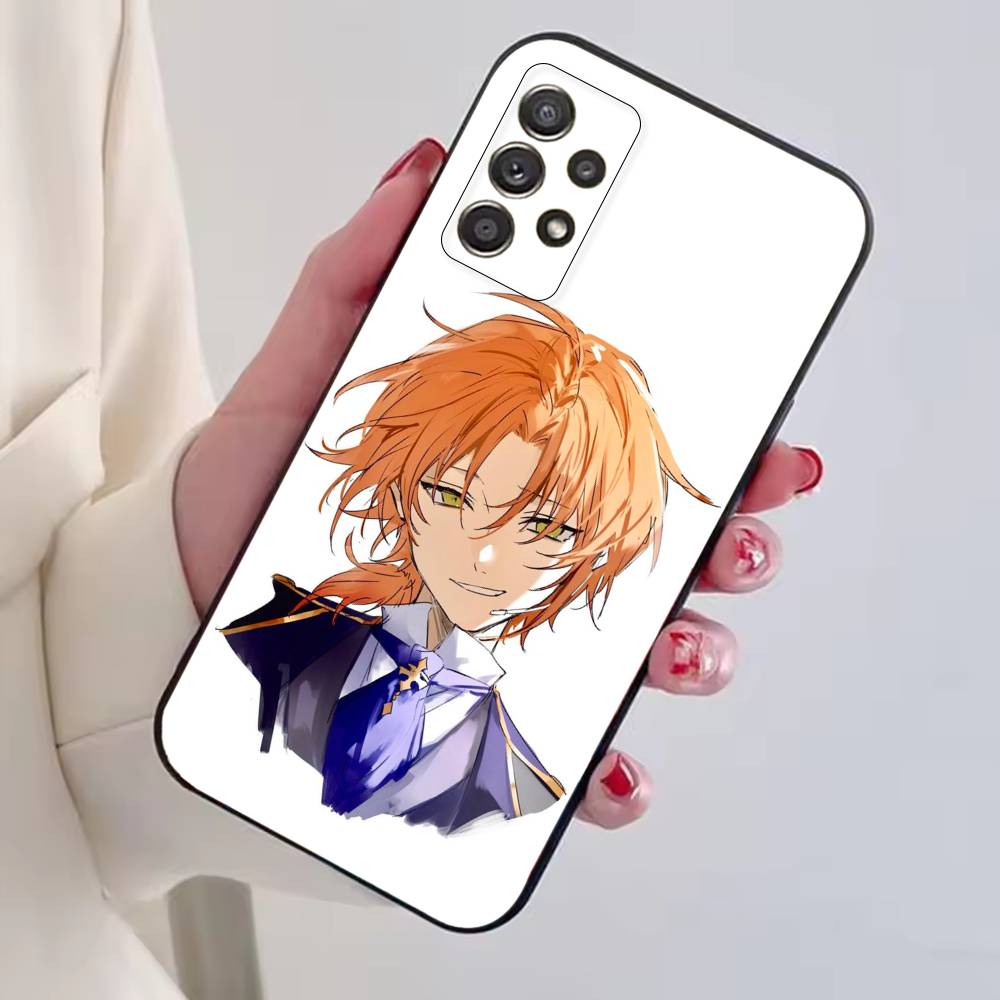 Game Ensemble Stars Tsukinaga Leo Phone Case Black Silicone Soft For Samsung S25,S24,S21,S22,S23,S30,Ultra,S20,Plus,Fe,Lite