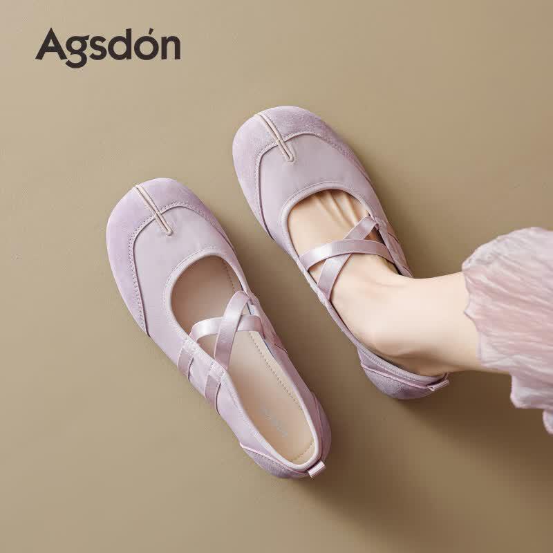 Agsdon Women s Cross Ballet Flats Loafers 37 фиолетовый