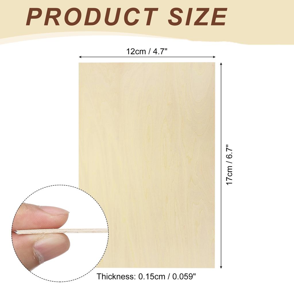 3/5/8/10pcs Basswood Sheet Thin Unfinished Wood Plywood Boards DIY Bass Wood Sheets Painting Crafts Laser Cutting Engraving