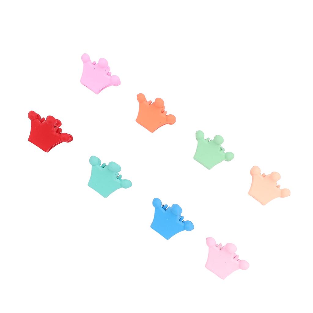 100pcs Crown Shaped Small Hair Claw Clips for Women Girls Cute Matte Colorful Strong Hold Tiny Hair Claw Clips