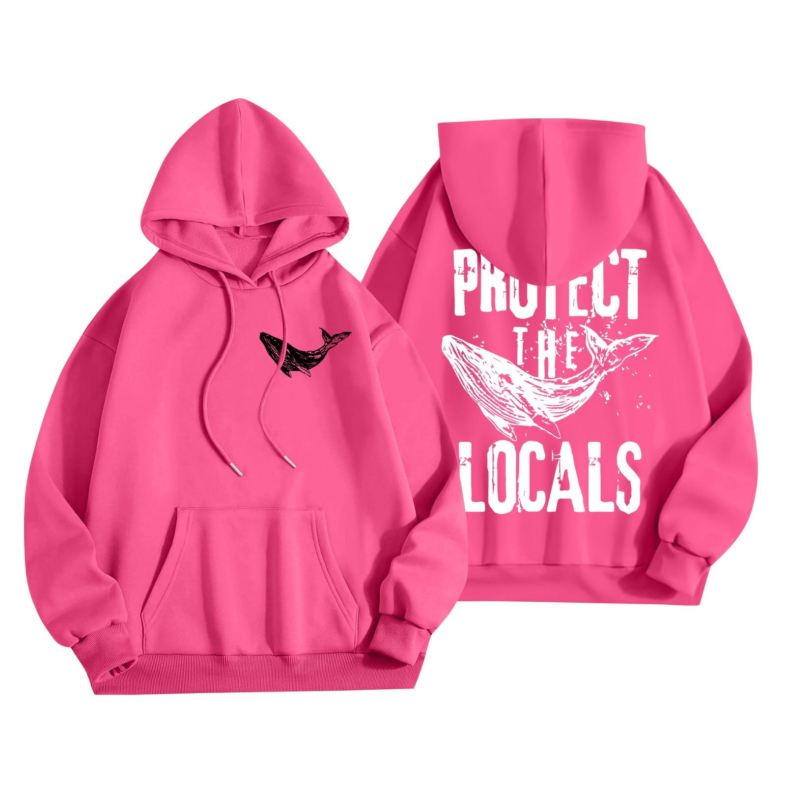 

Женские толстовки с капюшоном большого размера с длинным рукавом с принтом, пуловеры, осенние наряды с карманом S фиолетовый