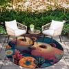 Hedgehog pattern round rug,Carpet Rug for Living Room Bedroom  Playroom ,Non-slip Floor Mat,Holiday Gifts and Birthday Gifts.
