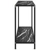 Table Console - VIDAXL - 120x35x75 cm - Verre Trempé - Acier Revêtu - Noir Moderne