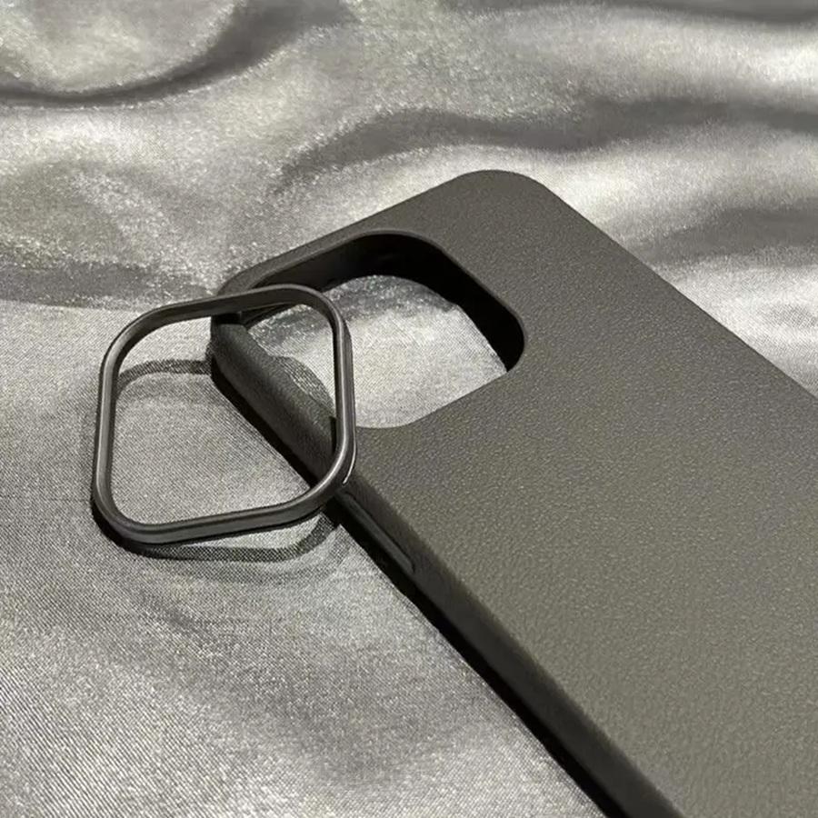 Matowe etui z miękkiego silikonu o fakturze skóry liczi dla iPhone 16 16E 16 Pro Max 15 14 13 12 11 XS XR 7 8 Plus SE/Samsung S25 S24 S23 A56