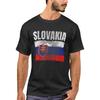 Abgenutztes Slowakei Flaggen Grafik T-Shirt Sommer Baumwolle Kurzarm Rundhals Herren T-Shirt Neu S3XL