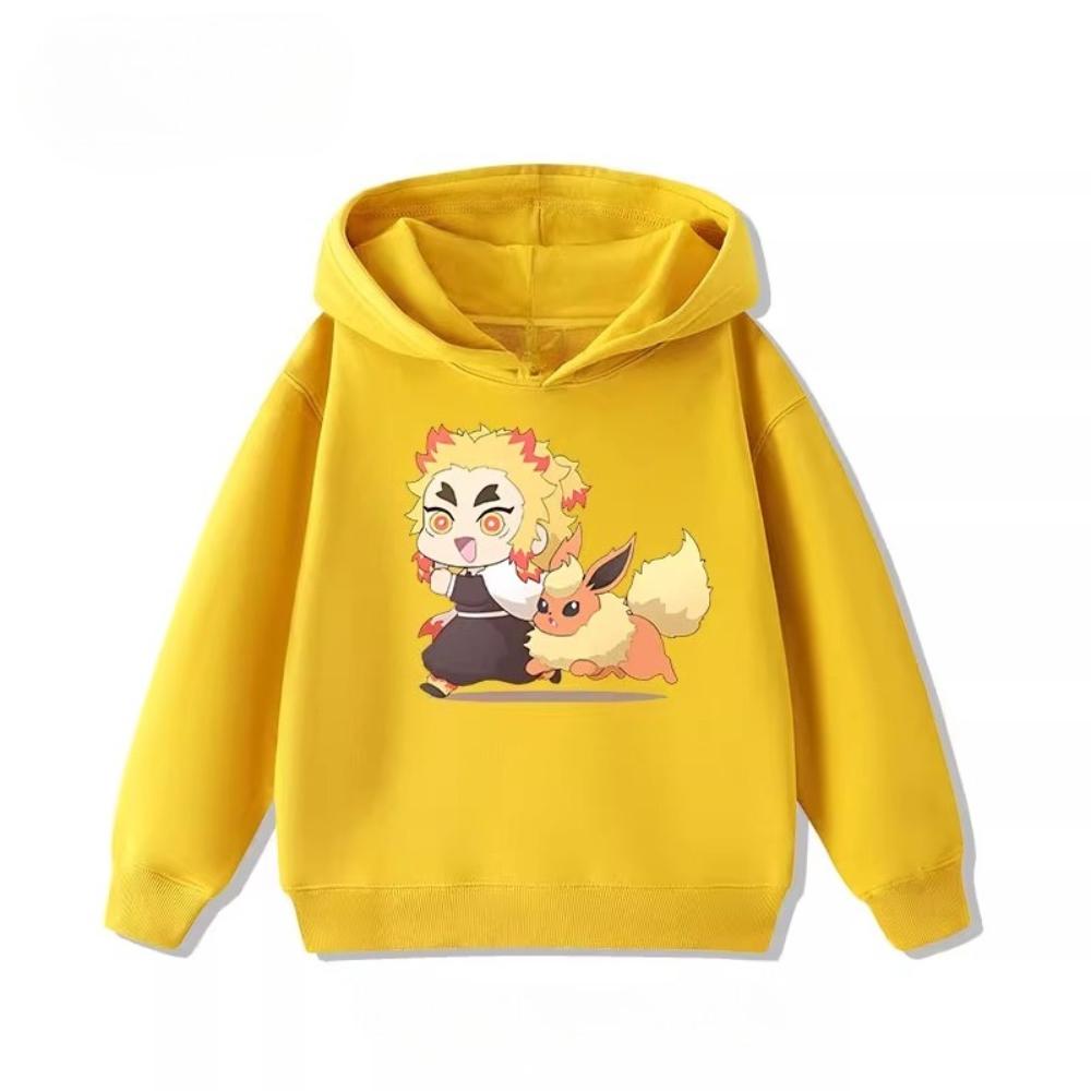 Demon Slayer: Kimetsu No Yaiba Children's Sweatshirts  Cute and Warm Hoodies for Boys and Girls In Autumn and Winter