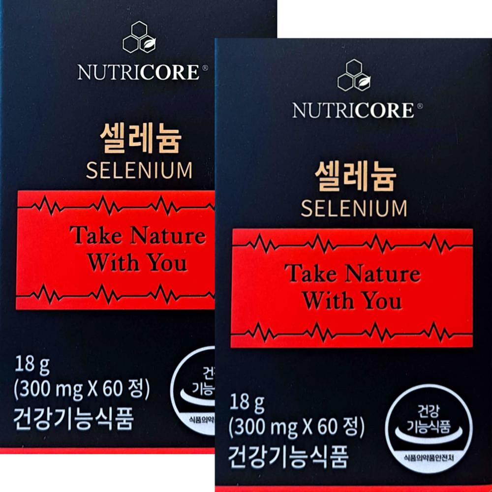 Nutricore Selenium 300mg x 60 tablets x 2 boxes (4 pcs monthly supply) Selenium supplement 18g