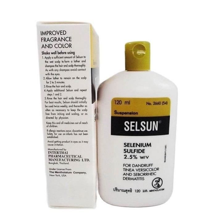 Champú anticaspa - Sulfuro de selenio 2,5% - 2 x 120 ml - Anticaspa - Anticaída del cabello
