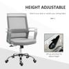 Ergonomic Desk Chair Mesh Office Chair with Adjustable Height Armrest and 360 degrees Swivel Castor Wheels Grey