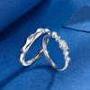 Sparkling Wish Adjustable Luxury Couple Rings - Sweetheart Full Diamond Design
