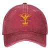 Yellowstones Dutton Ranch Baseball Cap Vintage Logo Running Hippie Trucker Hat Unisex Teens Casual Sunshade Baseball Caps