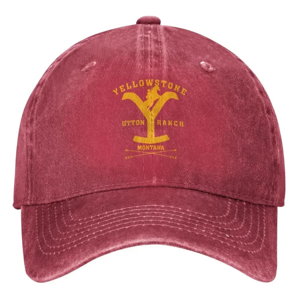 Yellowstones Dutton Ranch Baseball Cap Vintage Logo Running Hippie Trucker Hat Unisex Teens Casual Sunshade Baseball Caps