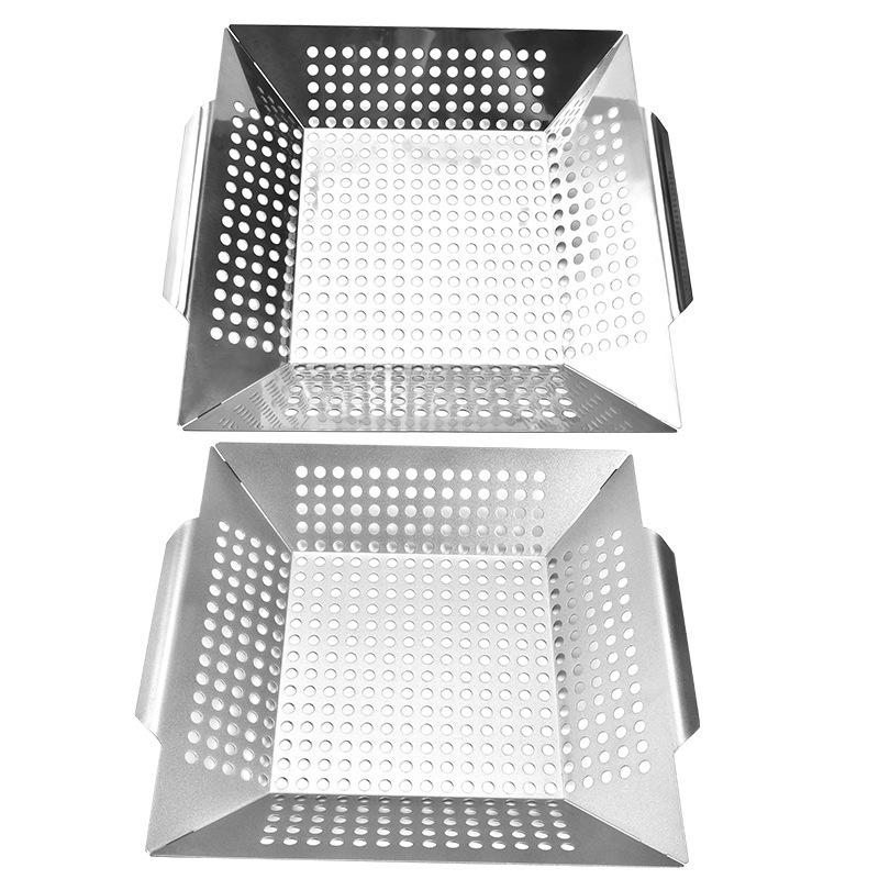 Stainless Steel BBQ Vegetable Grill Basket Pan