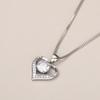 CAOSHI Romantic Heart-shaped Necklace with Sparkling CZ Design High-end Engagement Party Accessories Anniversary Jewelry Gifts