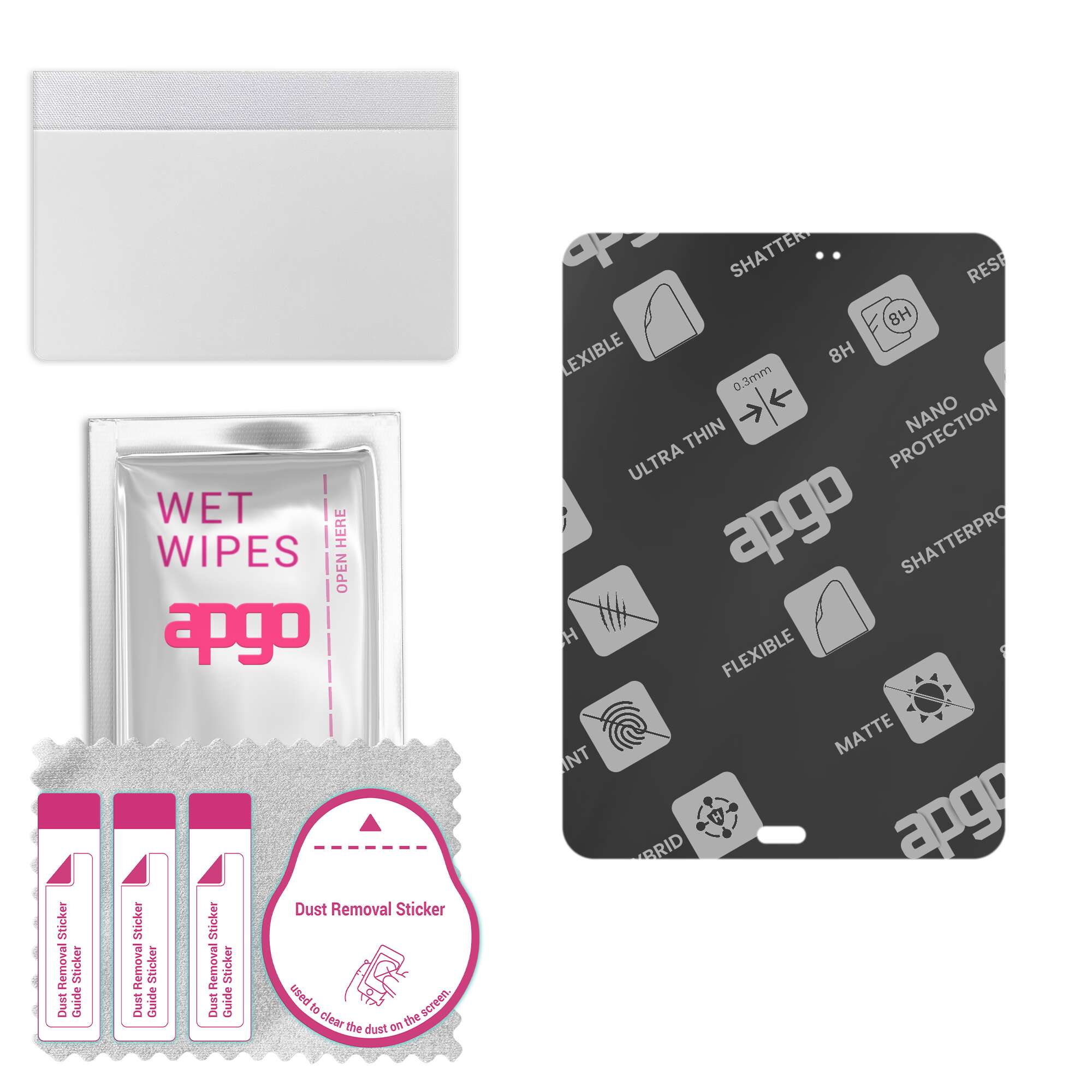 

apgo MATTE Hybrid protective glass compatible with Samsung Galaxy Tab S3 9.7, flexible nano glass, great replacement for tempered glass, scratch-resis