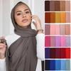 Ramadan Islamic Instant Bubble Chiffon Shawl Scarf Lady Head Wrap Women Hijabs Scarves Bufandas Muslim Veil Hijab Snood 180*70Cm