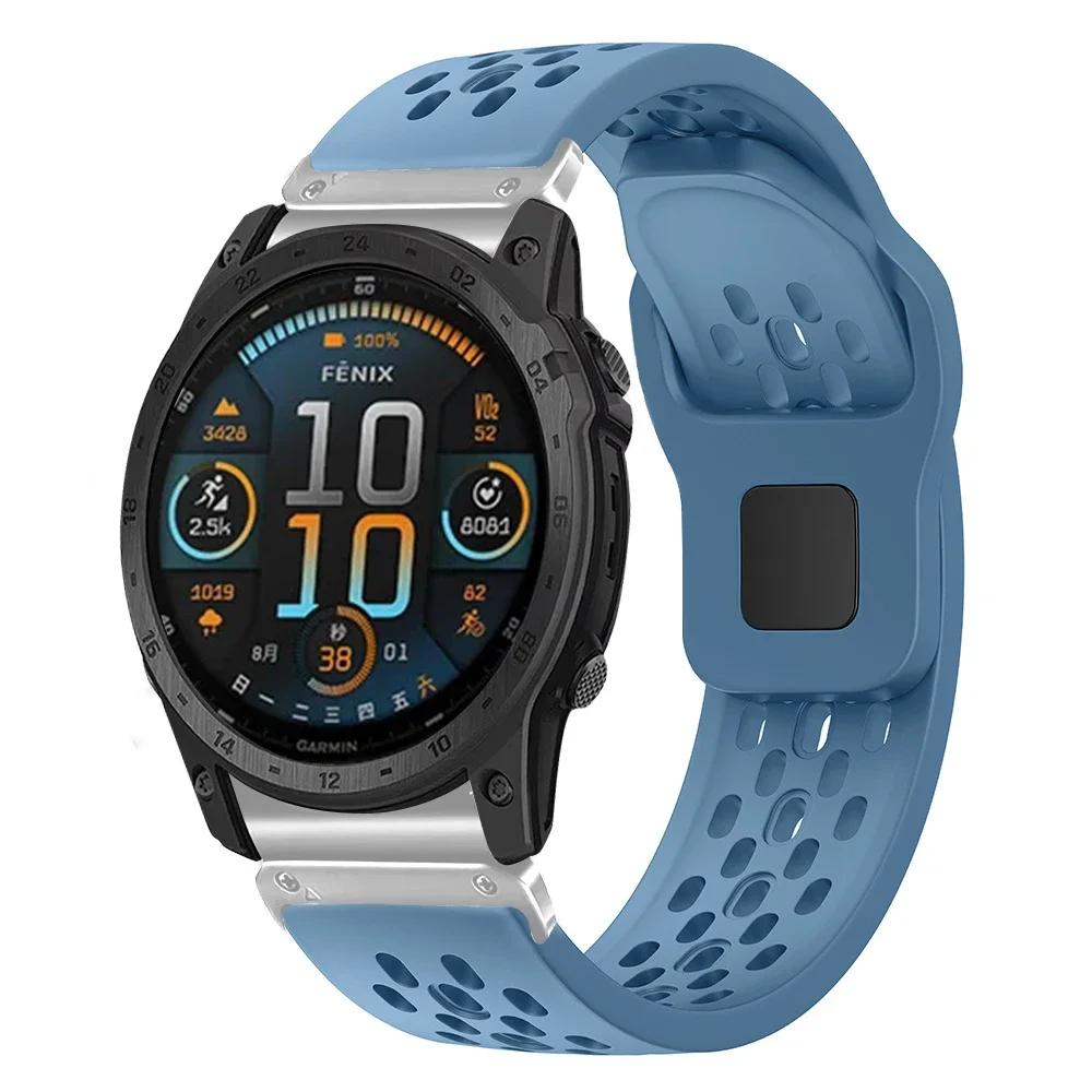 20 22 26mm For Garmin Fenix 8 51mm 7X 7 Pro Fenix 6X 6 5X 5Plus Tactix 7 Quick Fit Sports Silicone Band Forerunner 965 945 Strap