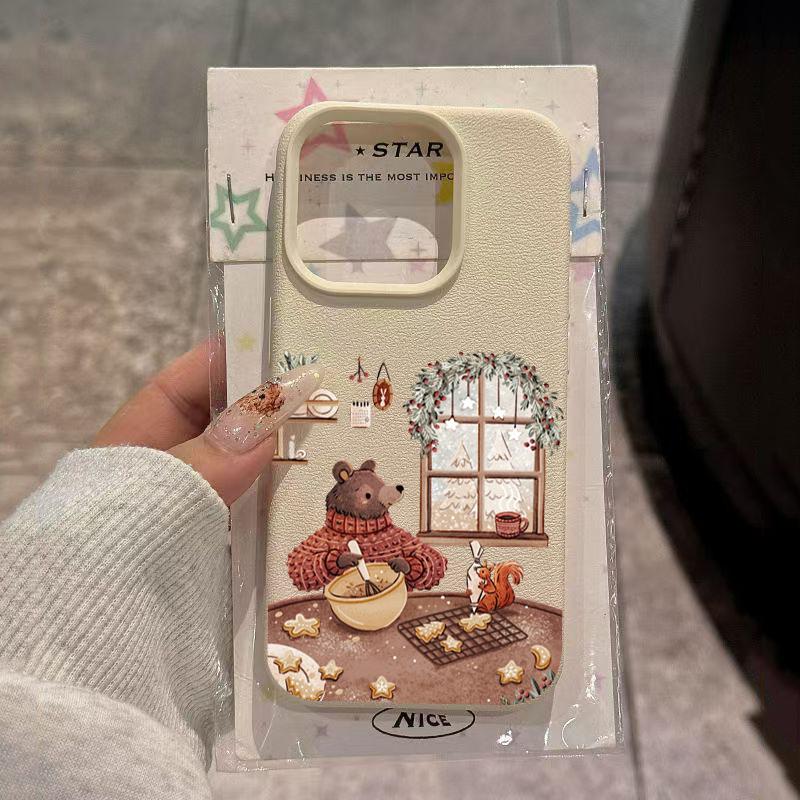 Cartoon Animal Bear Squirrel Phone Case for Samsung S25 S24 S23 S22 S21 S20 Note20 FE Ultra Plus 5G Silicone Bumper Cover