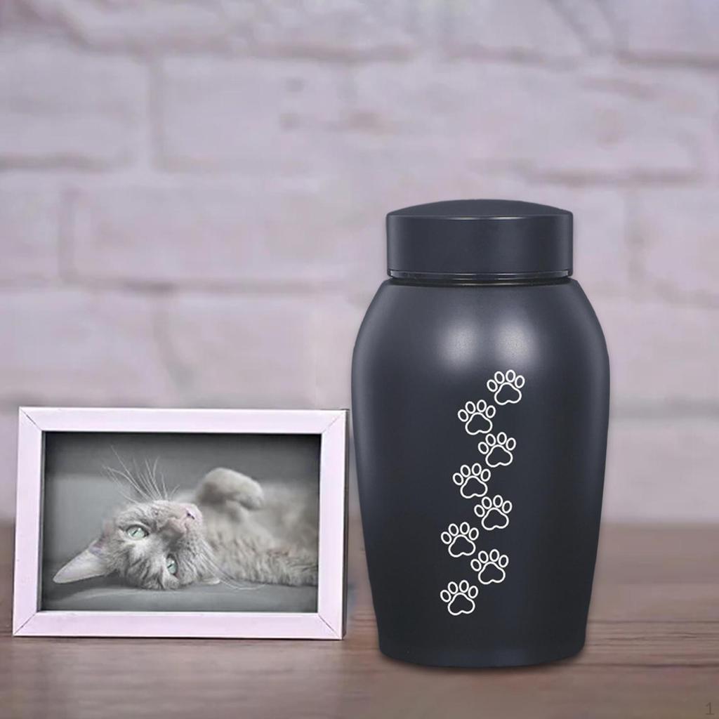 Dog Cat Ashes Stainless Steel Pet Urn Funeral Cremation Burial Memorial Keepsake Box Kitty