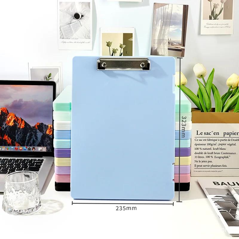 Durable Plastic A4 File Organizer with Clip, Large Capacity, Multi-Functional Document Holder for Students & Office Use