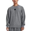 Under Armour Solid Color Logo Sports Casual Crew Neck Sweatshirt Men sweatshirt Gray 1373877-001