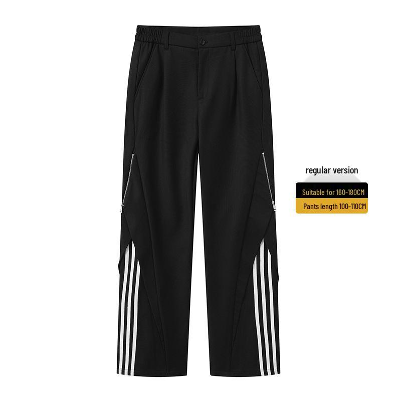 

Мучи Мужская одежда: Деконструированные брюки на молнии в стиле хай-стрит, свободные широкие штанины 3XL (83-90 kg)