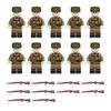 Yousheng 10 Pcs 1.7" Mini WWII Soldiers Figures Model Set Military Building Block Toys with Weapons Gift for Christmas Stockings Birthday Easter