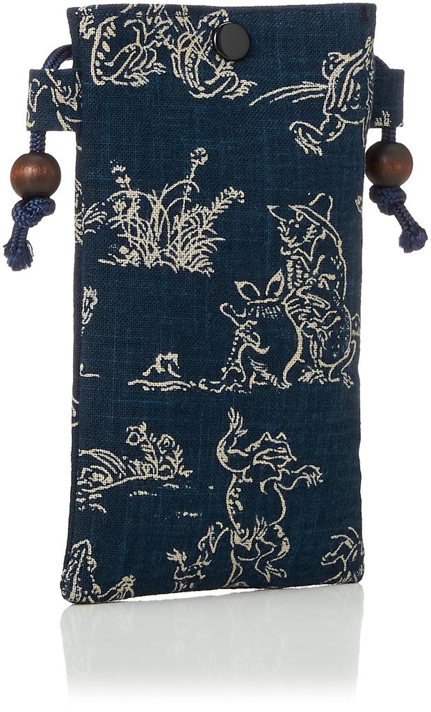 Maruzen Smartphone Choju Giga Navy x x cm Case, (Choju Giga) Design, Blue, 3.5 1.5 18.5